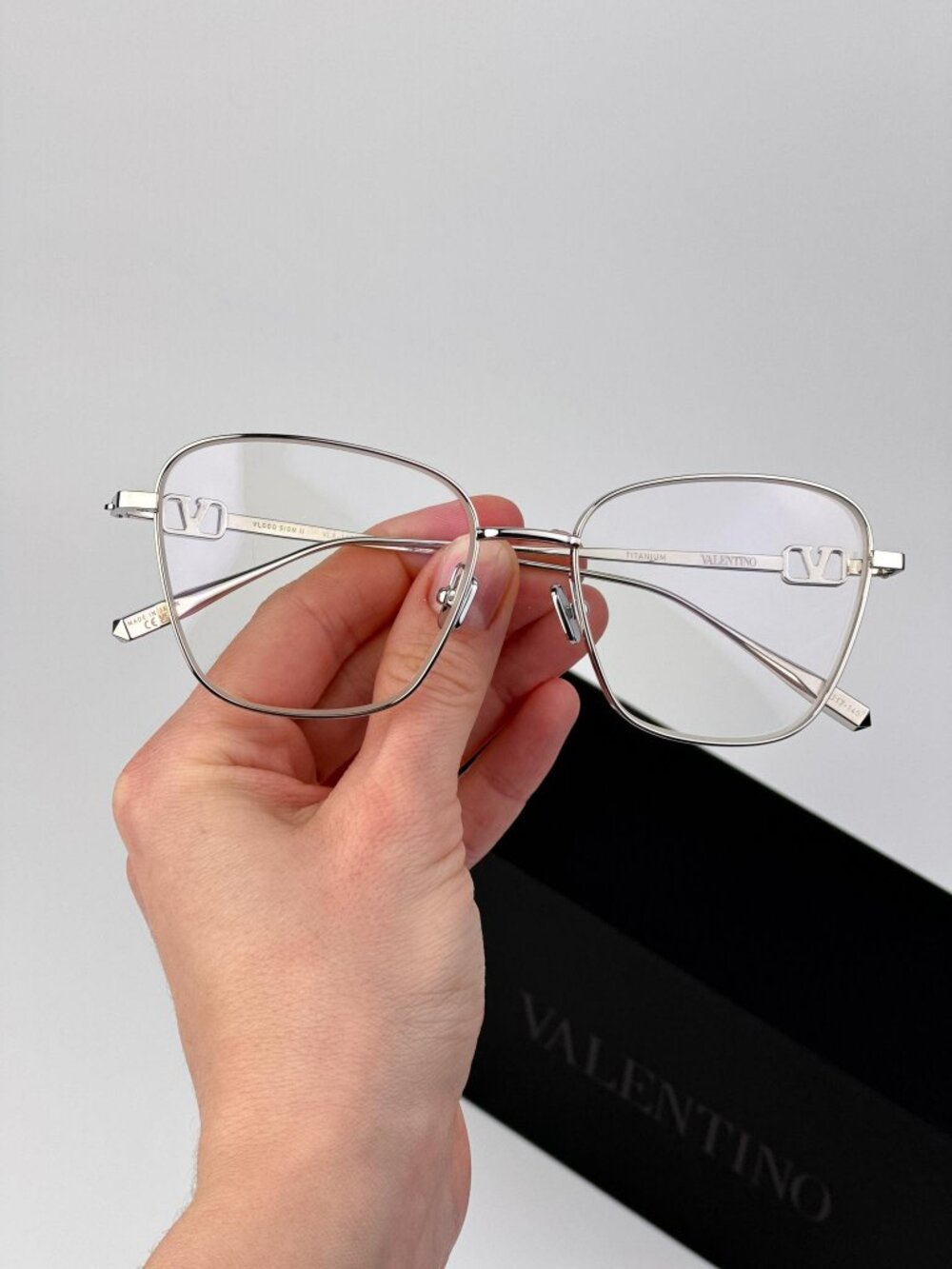 Valentino V-LOGO SIGN II VLX-167 B Butterfly Eyeglasses – Silver (Women)